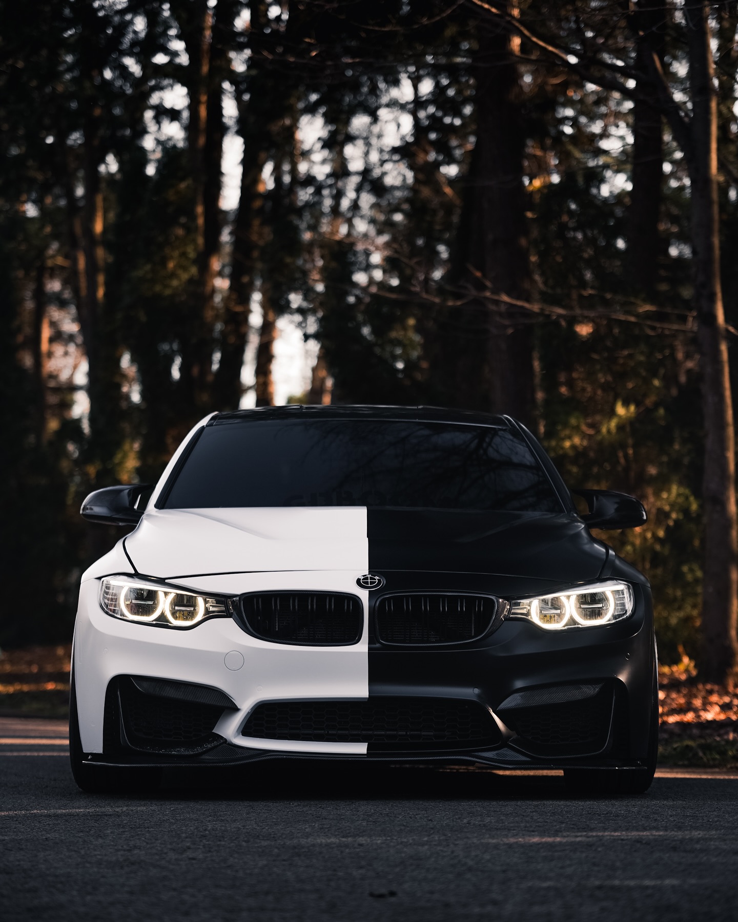 BMW M3, Half Black / Half White